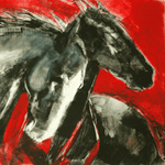 Herd of Three in Red